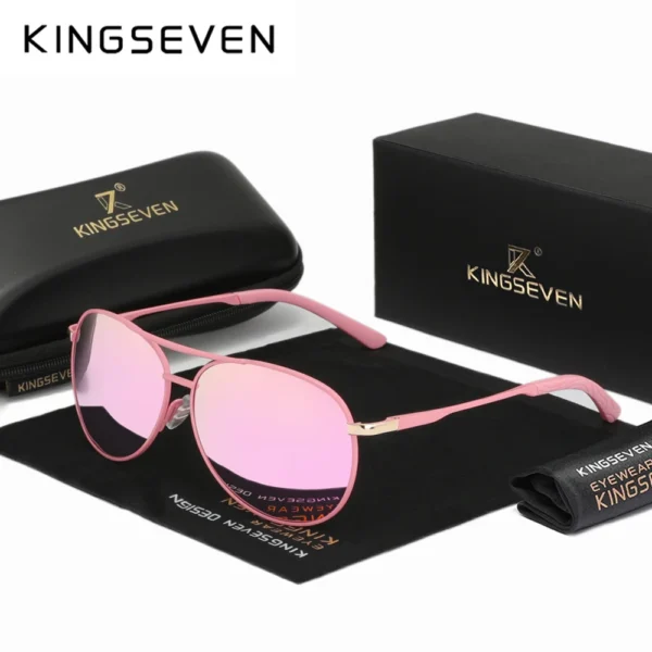 KINGSEVEN Polarisierte Piloten-Sonnenbrille für Herren und Damen – Klassischer UV400-Schutz – Bild 2