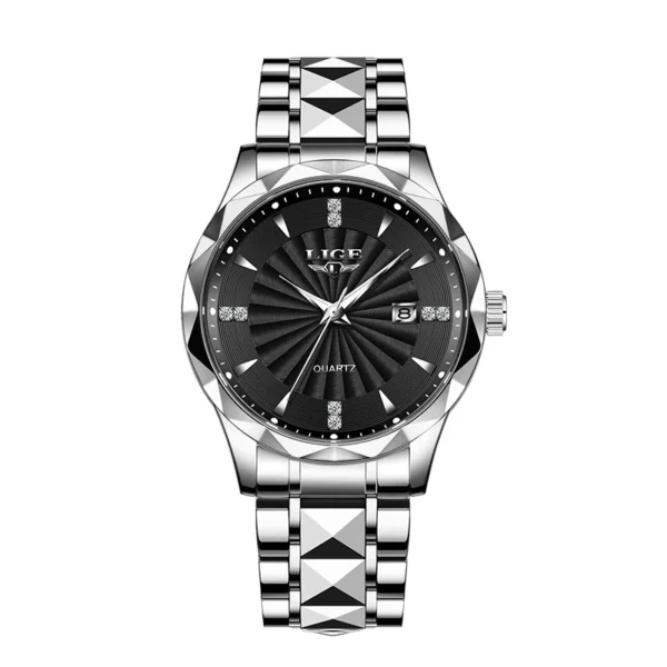 Business Sport Herrenuhr: Luxuriöse Eleganz aus Edelstahl mit Chronograph – Bild 11