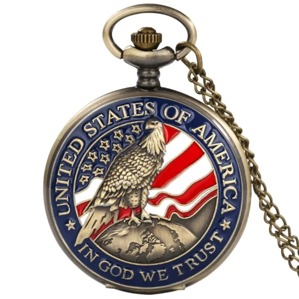 Klassische Amerikanische Präsidenten Taschenuhr im Vintage-Stil – Bild 5