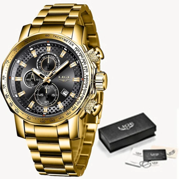 Business Sport Herrenuhr - Luxuriöse Eleganz aus Edelstahl – Bild 7