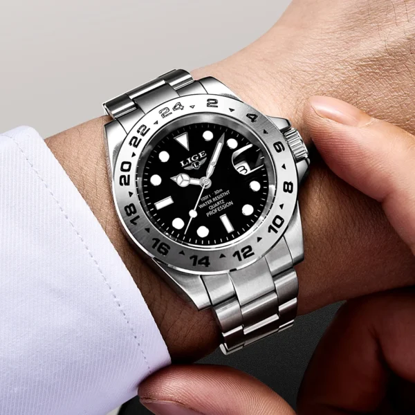 Business Herrenuhr Luxuriöse Eleganz aus Edelstahl – Bild 21