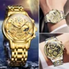 OLEVS 9947 Herrenuhr – Top Luxus Original Wasserdichte Quarz-Uhr im Gold-Skelett-Stil – Bild 4