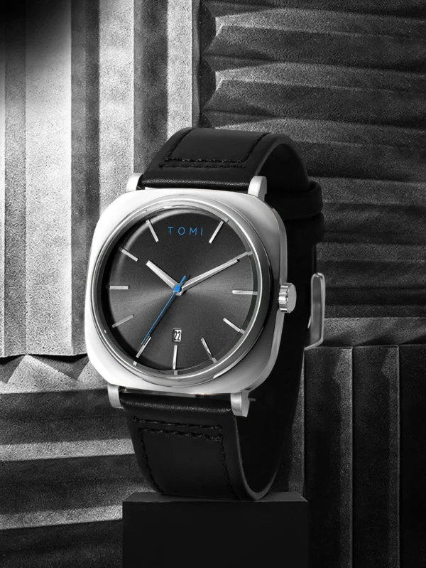 TOMI 2er-Set Herrenuhr & Brille – Klassisches Quadratisches Design im Geschenkset – Bild 10