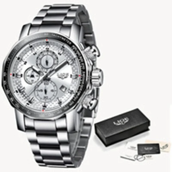 Business Sport Herrenuhr - Luxuriöse Eleganz aus Edelstahl – Bild 8