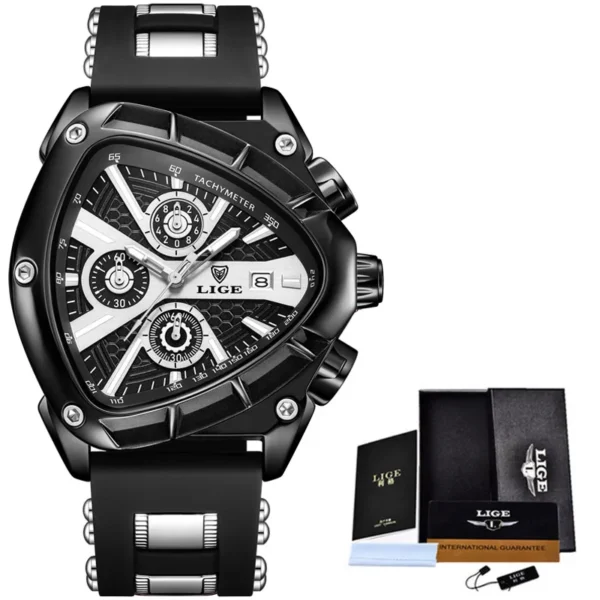 LIGE 89103 Wasserdichte Herrenuhr: Luxuriöse Militär-Sportuhr mit Chronograph – Bild 11