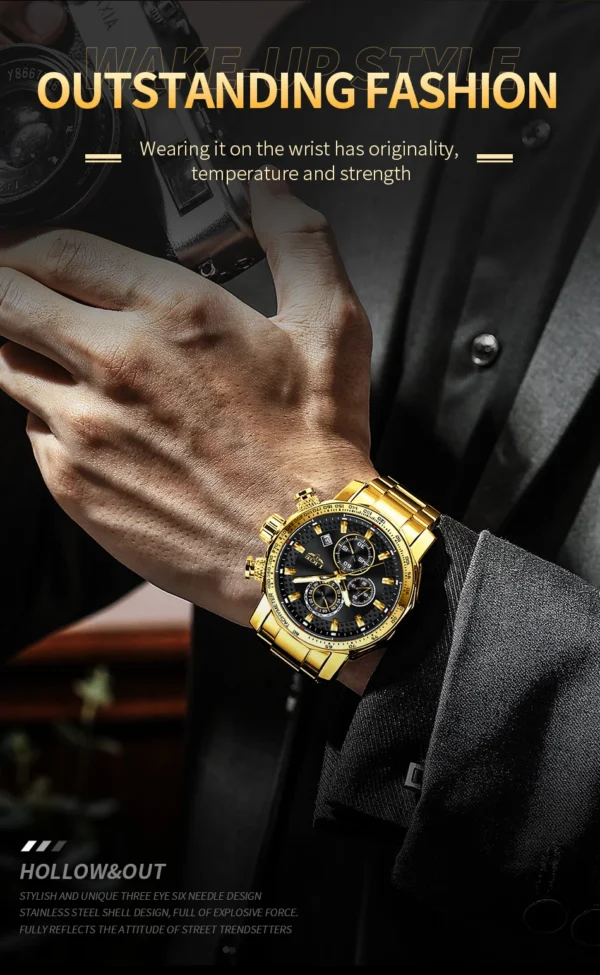 Business Sport Herrenuhr - Luxuriöse Eleganz aus Edelstahl – Bild 12