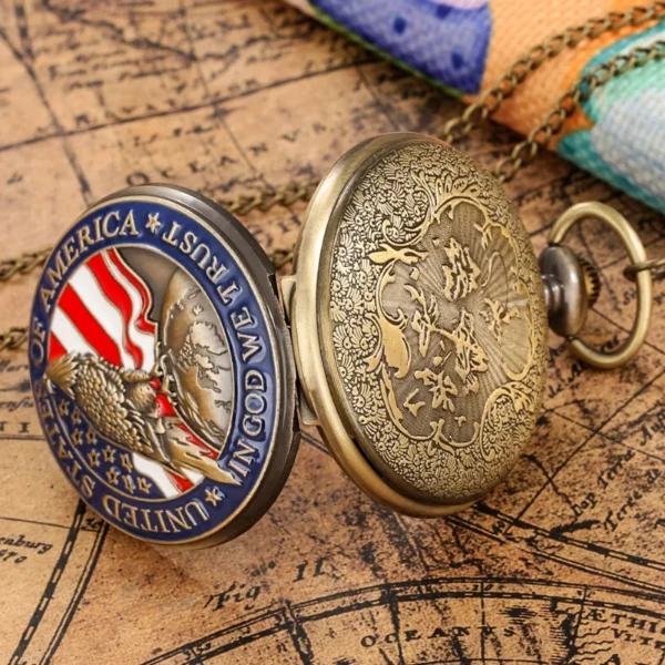 Klassische Amerikanische Präsidenten Taschenuhr im Vintage-Stil – Bild 3