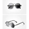Ninesun Polarisierte Runde Steampunk Vintage Sonnenbrille UV400 – Bild 17