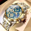 OLEVS 9947 Herrenuhr – Top Luxus Original Wasserdichte Quarz-Uhr im Gold-Skelett-Stil – Bild 7