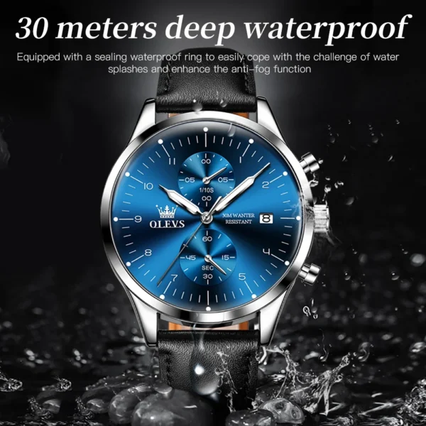 OLEVS 2880 Herrenuhr – Original Luxus Quarz-Uhr mit Chronograph und Leuchtfunktion – Bild 3