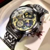 OLEVS 9947 Herrenuhr – Top Luxus Original Wasserdichte Quarz-Uhr im Gold-Skelett-Stil – Bild 10