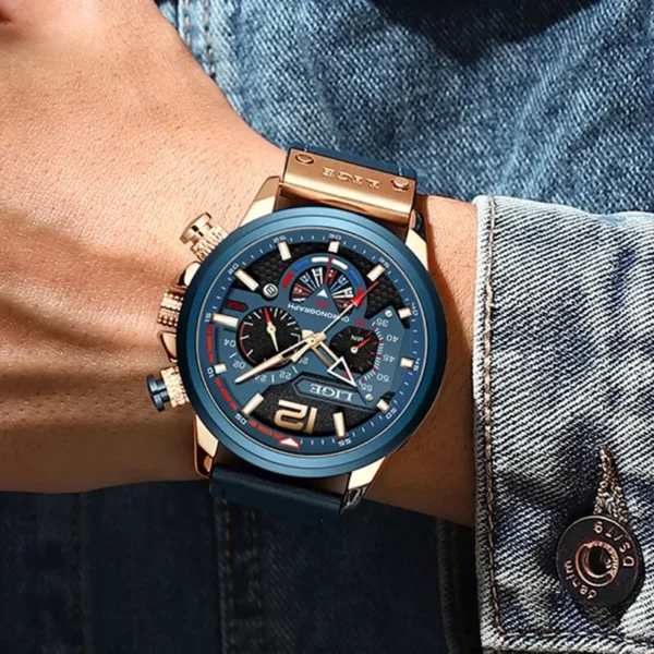 Fashion Herrenuhr - Luxuriöser Chronograph mit Sport-Appeal – Bild 5