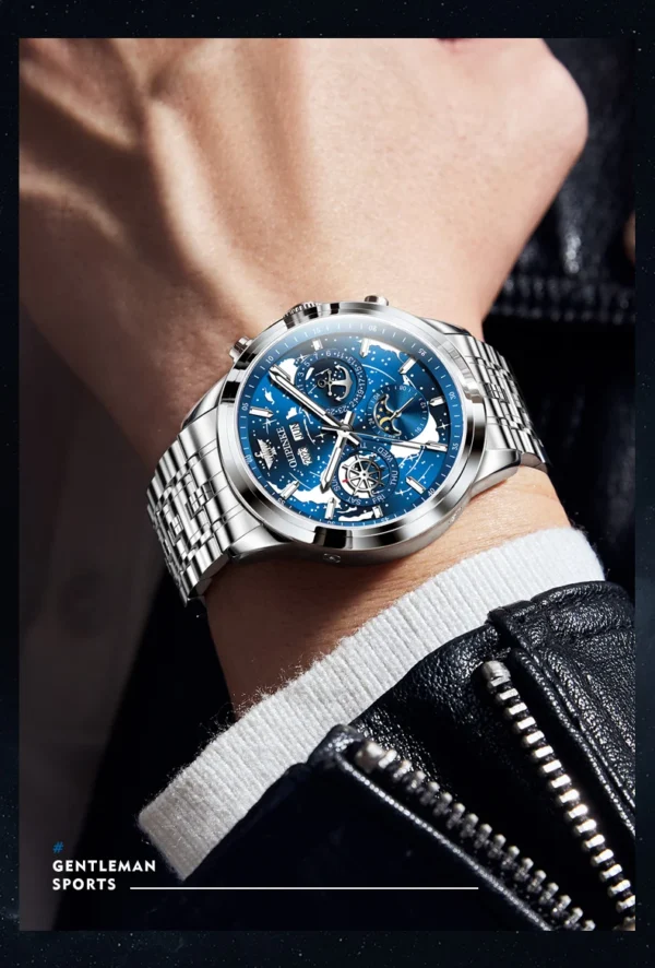 OUPINKE 3256 Original Automatikuhr für Herren-Eleganz trifft auf nautische Präzision – Bild 13