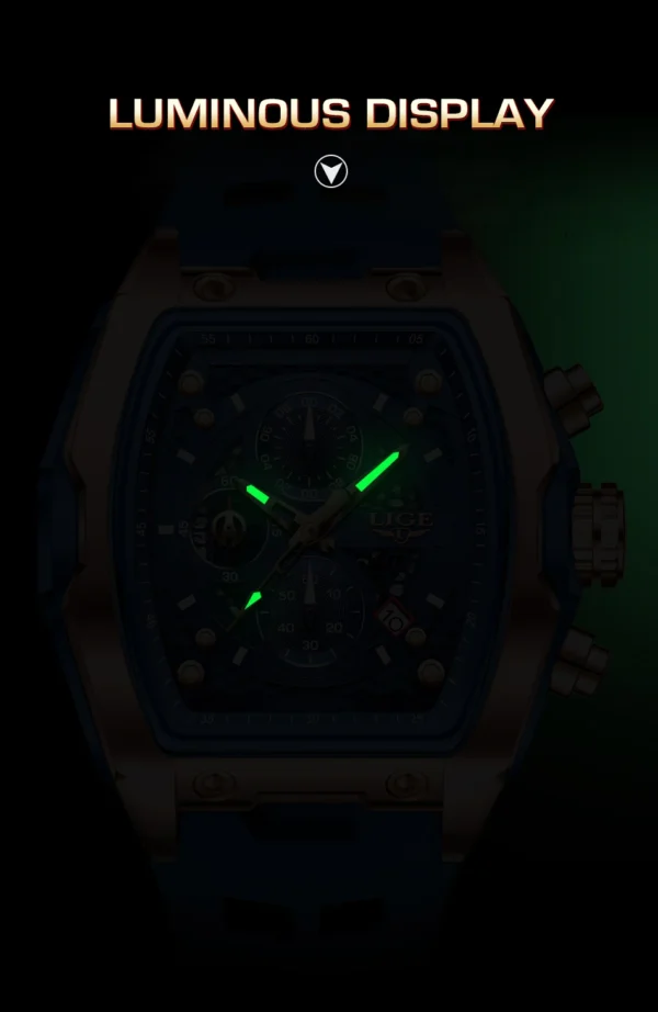 Luxuriöse Militär-Sportuhr mit Quadratischem Chronograph für Herren – Bild 18