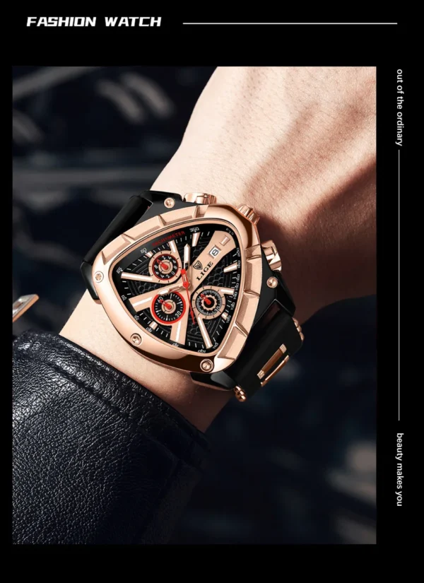 LIGE 89103 Wasserdichte Herrenuhr: Luxuriöse Militär-Sportuhr mit Chronograph – Bild 26
