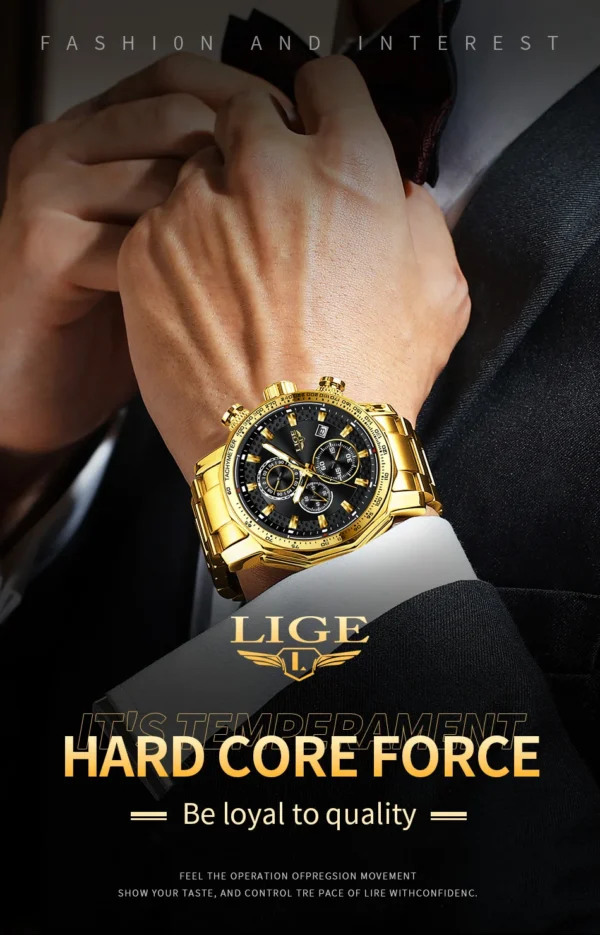 Business Sport Herrenuhr - Luxuriöse Eleganz aus Edelstahl – Bild 10