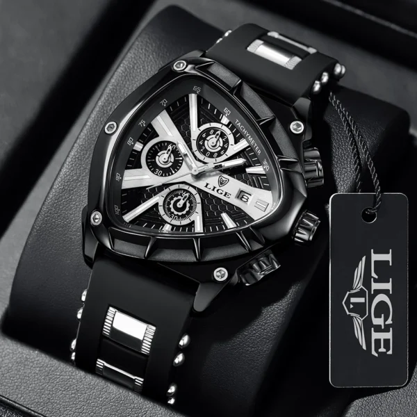 LIGE 89103 Wasserdichte Herrenuhr: Luxuriöse Militär-Sportuhr mit Chronograph – Bild 33