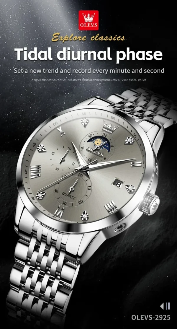 OLEVS Trend Fashion Herrenuhr - Eleganz und Funktion für den modernen Mann – Bild 13