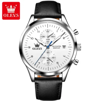 OLEVS 2880 Herrenuhr – Original Luxus Quarz-Uhr mit Chronograph und Leuchtfunktion