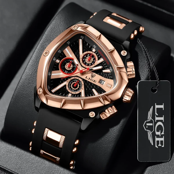 LIGE 89103 Wasserdichte Herrenuhr: Luxuriöse Militär-Sportuhr mit Chronograph – Bild 24