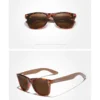 Ninesun Schwarze Walnuss Holz Polarisierte Sonnenbrille für Herren – Handgefertigt UV400 – Bild 12