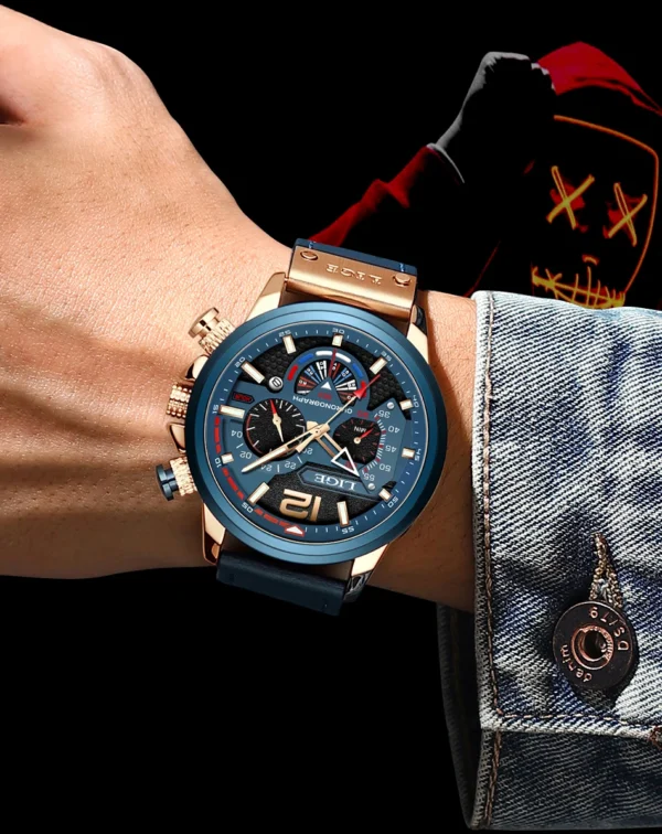 Fashion Herrenuhr - Luxuriöser Chronograph mit Sport-Appeal – Bild 11