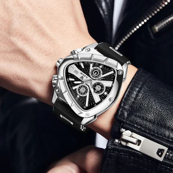 LIGE 89103 Wasserdichte Herrenuhr: Luxuriöse Militär-Sportuhr mit Chronograph – Bild 5