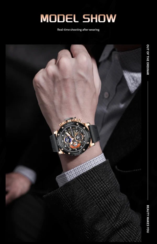 LIGE Neue Militär-Sportuhr mit Luxus-Chronograph für Herren – Bild 21