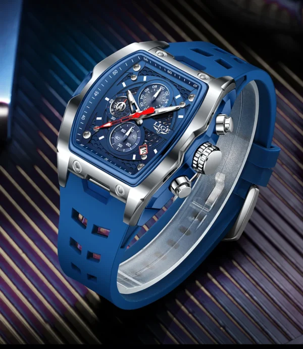 Luxuriöse Militär-Sportuhr mit Quadratischem Chronograph für Herren – Bild 21