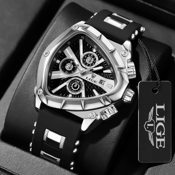 LIGE 89103 Wasserdichte Herrenuhr: Luxuriöse Militär-Sportuhr mit Chronograph – Bild 30