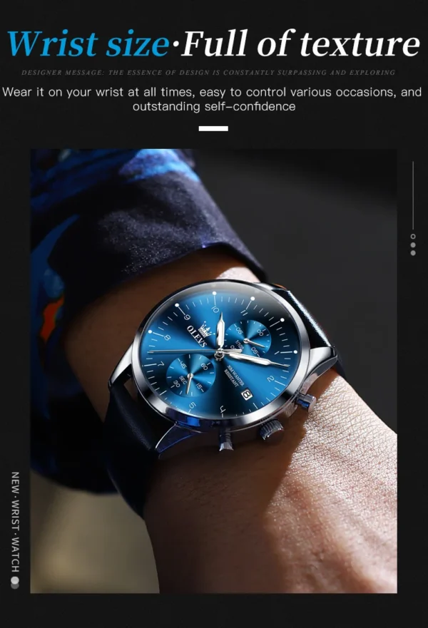OLEVS 2880 Herrenuhr – Original Luxus Quarz-Uhr mit Chronograph und Leuchtfunktion – Bild 23