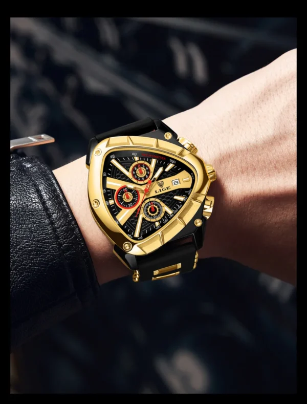 LIGE 89103 Wasserdichte Herrenuhr: Luxuriöse Militär-Sportuhr mit Chronograph – Bild 29