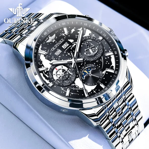 OUPINKE 3256 Original Automatikuhr für Herren-Eleganz trifft auf nautische Präzision – Bild 8