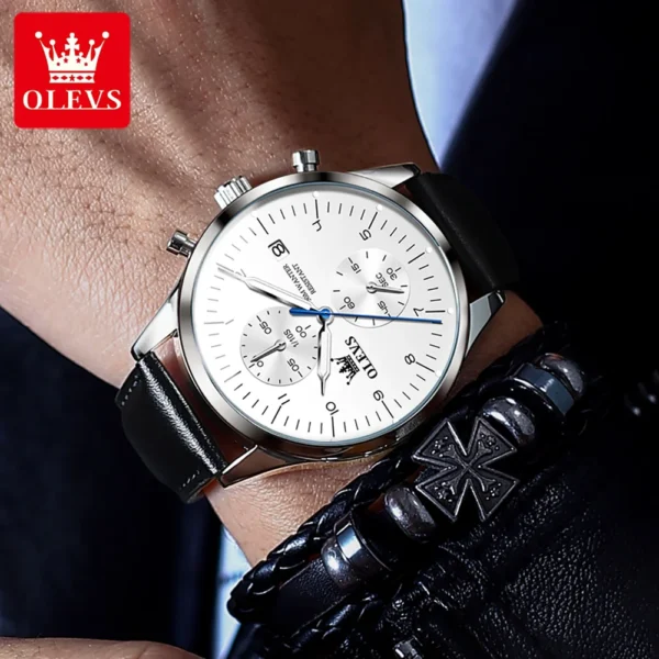 OLEVS 2880 Herrenuhr – Original Luxus Quarz-Chronograph – Bild 6