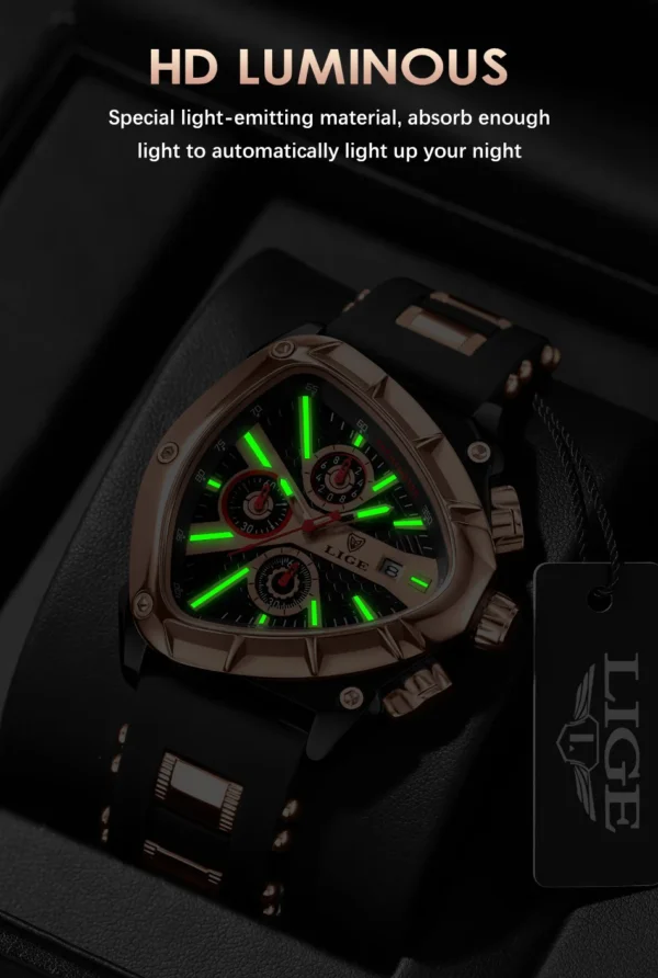LIGE 89103 Wasserdichte Herrenuhr: Luxuriöse Militär-Sportuhr mit Chronograph – Bild 18
