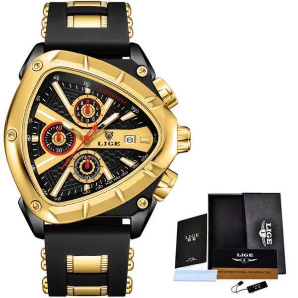LIGE 89103 Wasserdichte Herrenuhr: Luxuriöse Militär-Sportuhr mit Chronograph – Bild 9