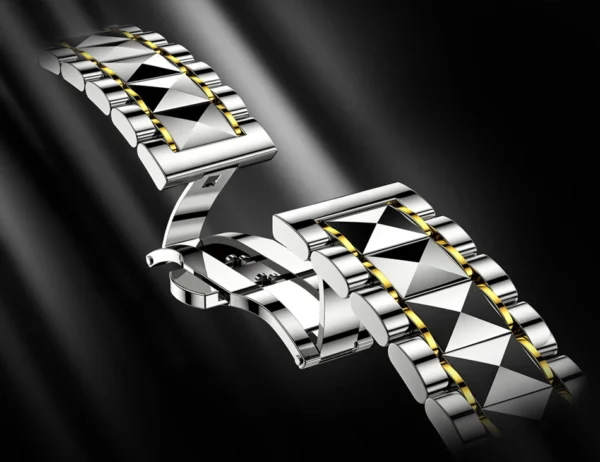 Business Sport Herrenuhr: Luxuriöse Eleganz aus Edelstahl mit Chronograph – Bild 22
