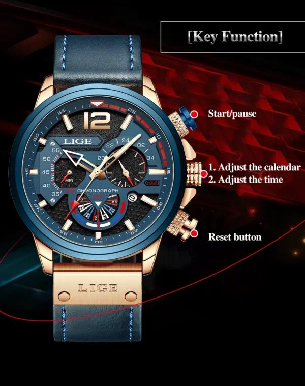 Fashion Herrenuhr - Luxuriöser Chronograph mit Sport-Appeal – Bild 13