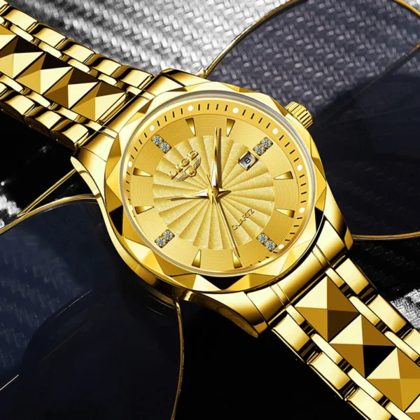 Business Sport Herrenuhr: Luxuriöse Eleganz aus Edelstahl mit Chronograph – Bild 4