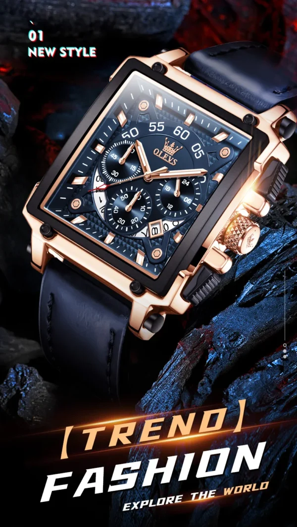 OLEVS 9919 Luxus-Herrenuhr-Markantes Design und Präzise Funktionen – Bild 13