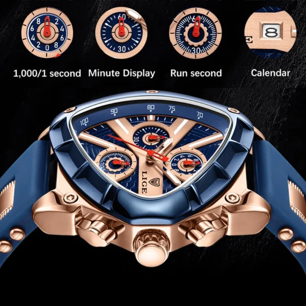 LIGE Business Sport Herrenuhr-Robuste Eleganz für den Mann – Bild 3