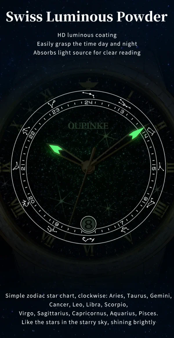 OUPINKE 3203 Original Paar-Uhr | Sternenhimmel trifft auf Präzision – Bild 18