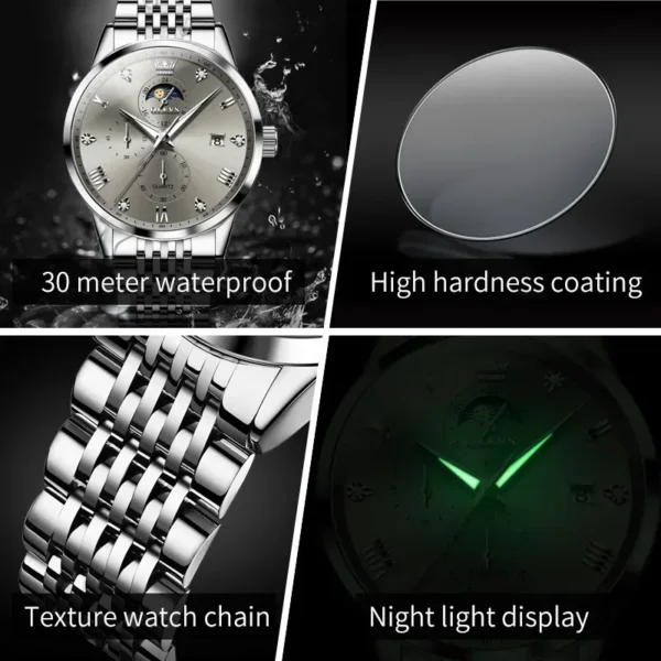 OLEVS Trend Fashion Herrenuhr - Eleganz und Funktion für den modernen Mann – Bild 4