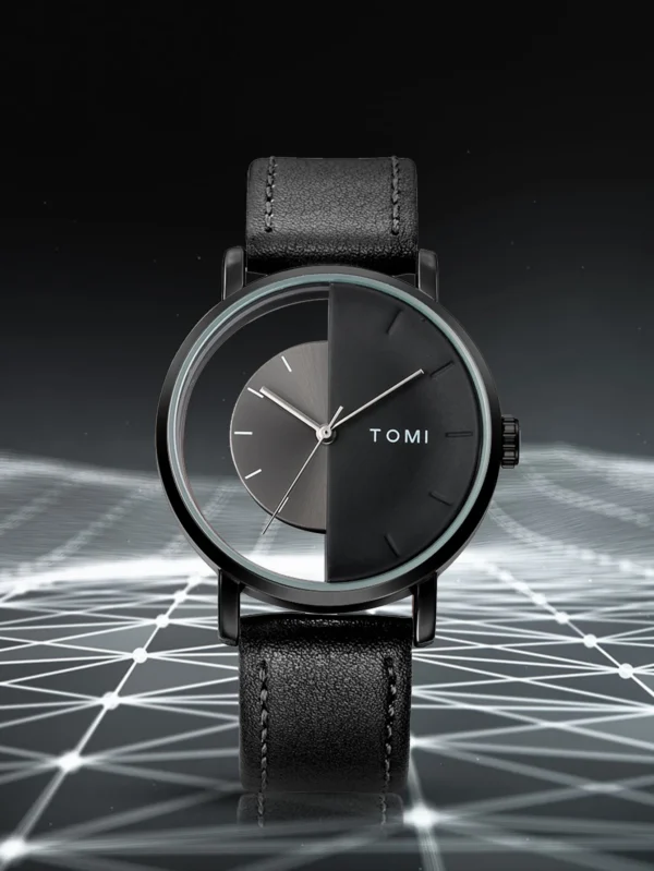 TOMI 3er-Set Luxus Business Geschenkbox – Herrenuhr, Geldbörse & Stift – Bild 10