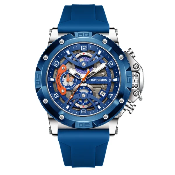LIGE Neue Militär-Sportuhr mit Luxus-Chronograph für Herren – Bild 10