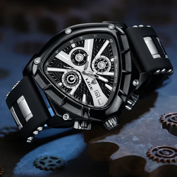 LIGE 89103 Wasserdichte Herrenuhr: Luxuriöse Militär-Sportuhr mit Chronograph – Bild 34