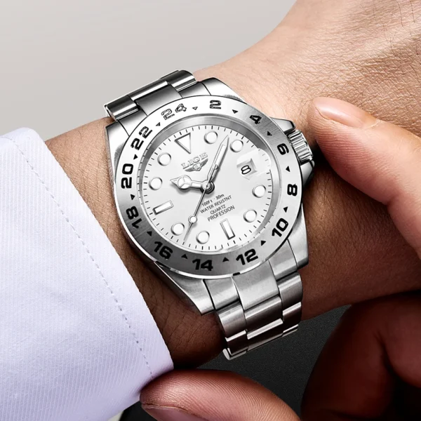 Business Herrenuhr Luxuriöse Eleganz aus Edelstahl – Bild 24