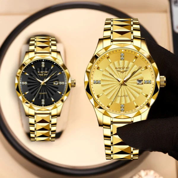 Business Sport Herrenuhr: Luxuriöse Eleganz aus Edelstahl mit Chronograph – Bild 6