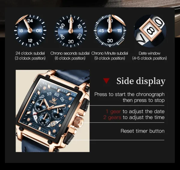 OLEVS 9919 Luxus-Herrenuhr-Markantes Design und Präzise Funktionen – Bild 25