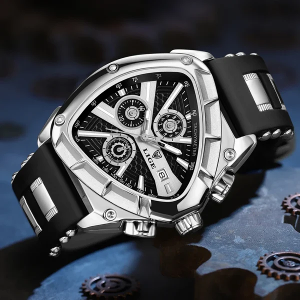 LIGE 89103 Wasserdichte Herrenuhr: Luxuriöse Militär-Sportuhr mit Chronograph – Bild 31